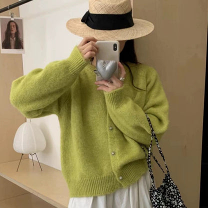 Loose New Casual Round Neck Sweater Coat For Women