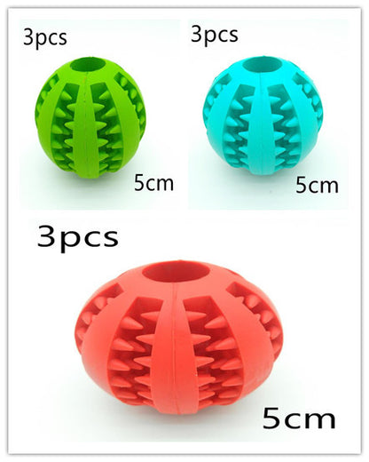 Pet Slow Feeder Dog Toy Cute Funny Rubber Dog Ball Toy