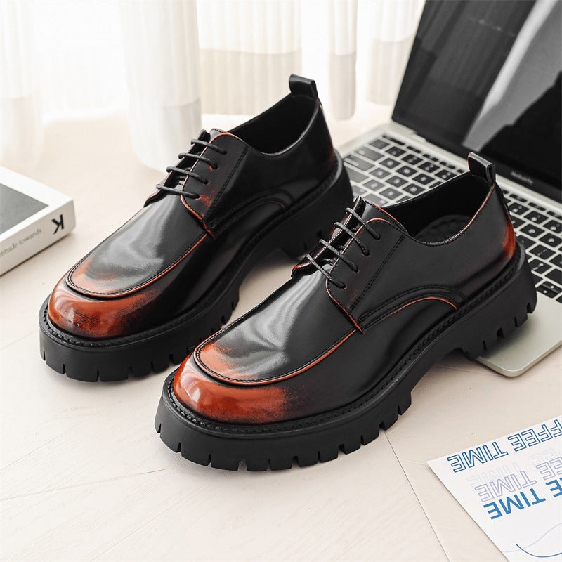 Men's Thick-soled Height-increasing Casual Leather Shoes