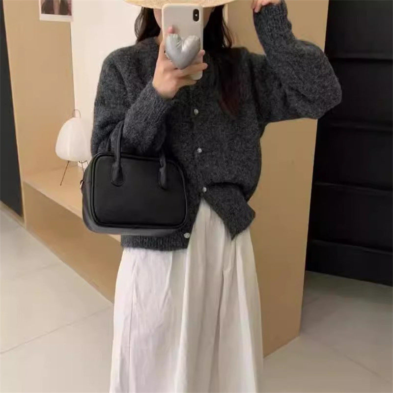 Loose New Casual Round Neck Sweater Coat For Women