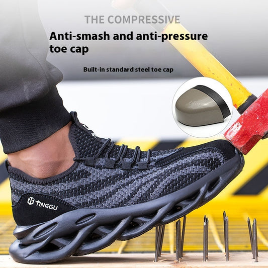 Labor Protection Shoes Made Of Fly Woven Mesh Fabric Are Lightweight And Breathable