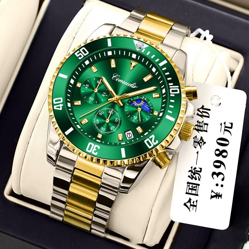 Three-eye Men's Luminous Waterproof Watch