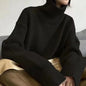 New Winter Wear Thick Soft Glutinous Loose High Collar Knitted Sweater For Women