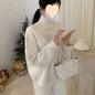 New Winter Wear Thick Soft Glutinous Loose High Collar Knitted Sweater For Women