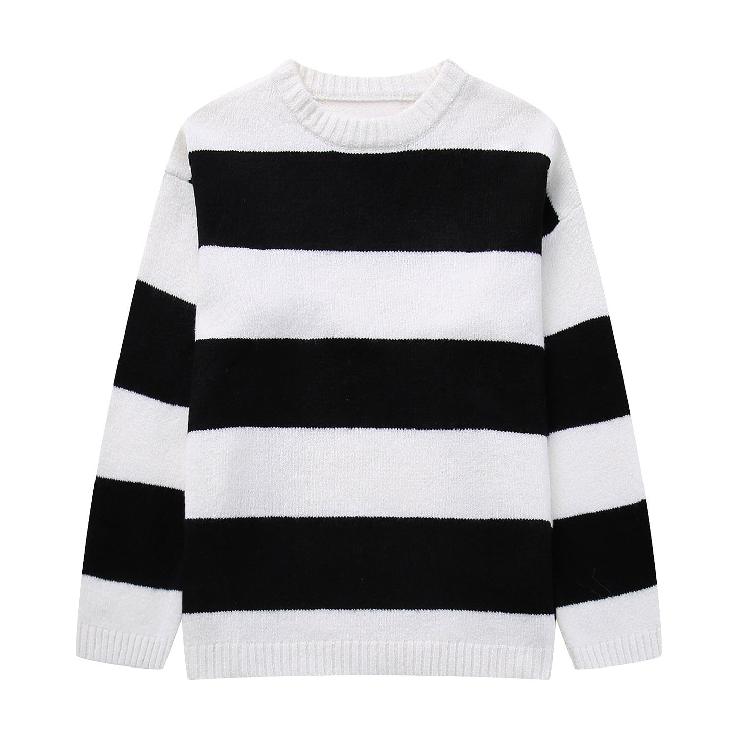 Autumn New European And American Style Round Neck Pullover Sweater