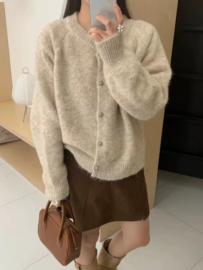 Loose New Casual Round Neck Sweater Coat For Women