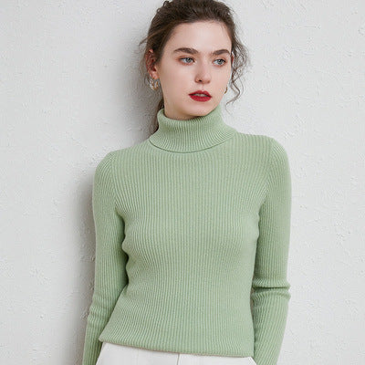 Women's Turtleneck Winter Thickened Base Slim Fit Inner Wear Woolen Sweater