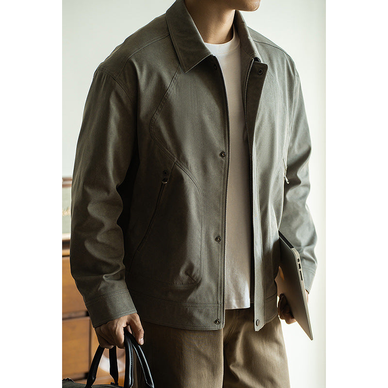 Twill Windproof Jacket Men's Spring Leisure Coat