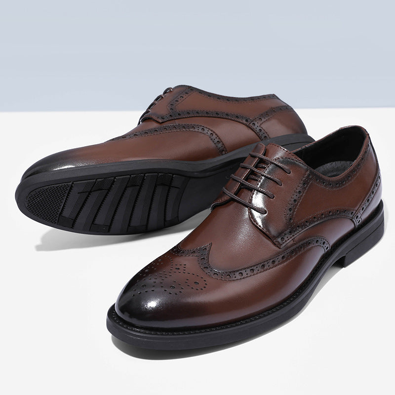 Fashion New Brogue Leather Shoes Men