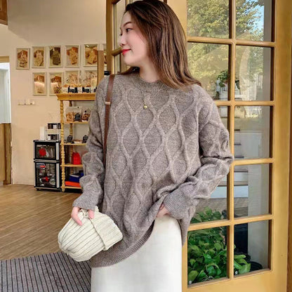 Thick Loose And Lazy Style Knitted Sweater