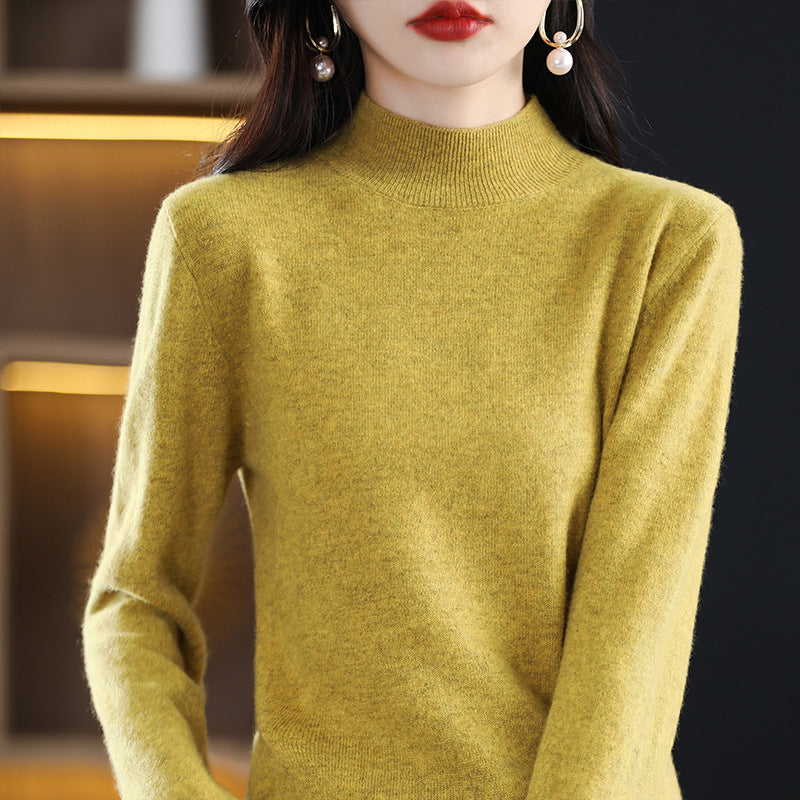 Loose Slimming Thickened New Wool Women's Half Turtleneck Knitted Sweater