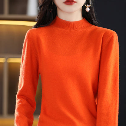 Loose Slimming Thickened New Wool Women's Half Turtleneck Knitted Sweater