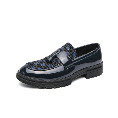 Men's Platform Shoes Plus Size Leisure Slip On Leather Shoes