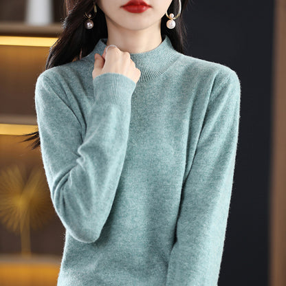 Loose Slimming Thickened New Wool Women's Half Turtleneck Knitted Sweater