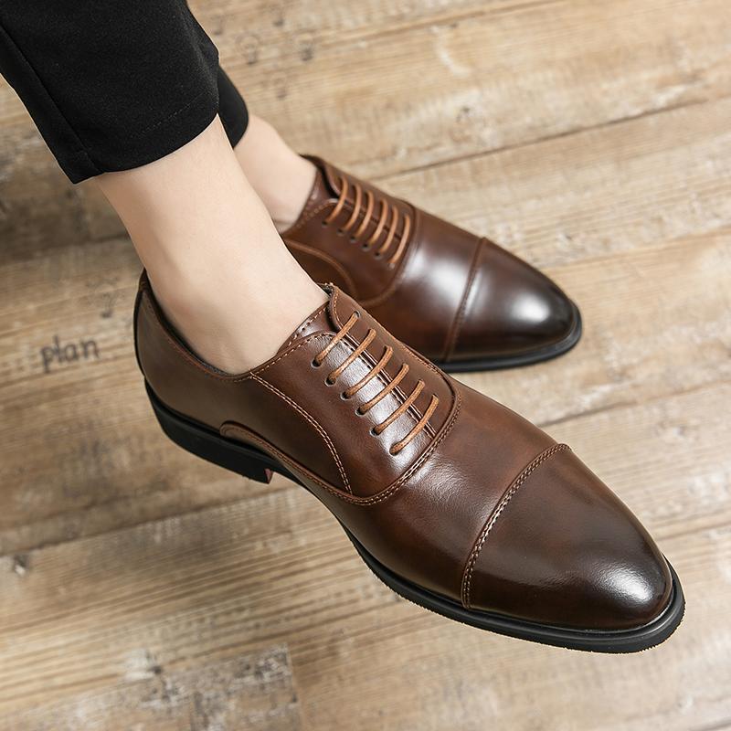 Plus Size Casual Leather Shoes Fashion Men's Business Shoes