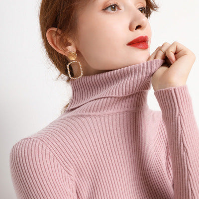 Women's Turtleneck Winter Thickened Base Slim Fit Inner Wear Woolen Sweater