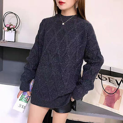 Thick Loose And Lazy Style Knitted Sweater