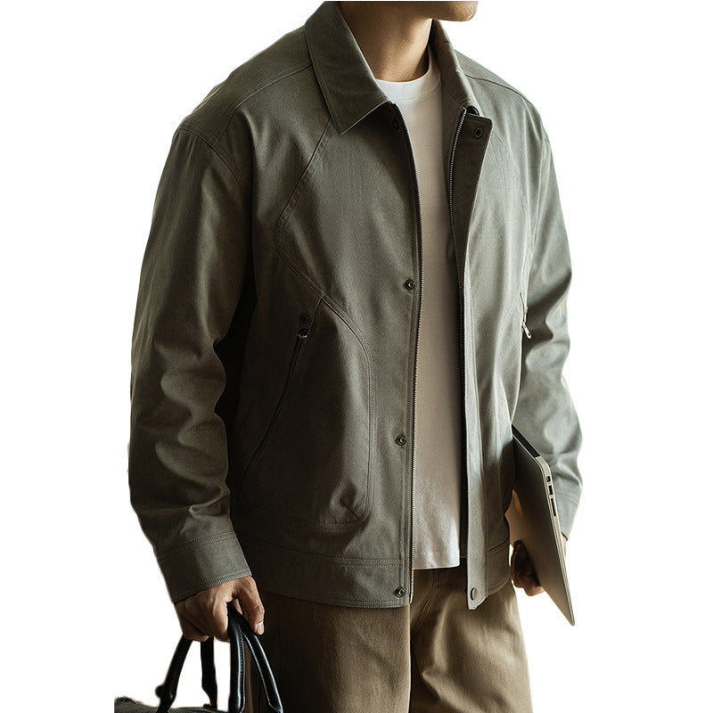 Twill Windproof Jacket Men's Spring Leisure Coat