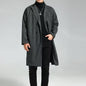 Mid-length Double Breasted Cocoon-shaped Loose Casual Woolen Coat For Men