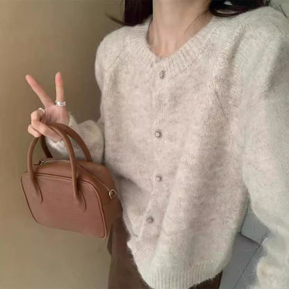 Loose New Casual Round Neck Sweater Coat For Women