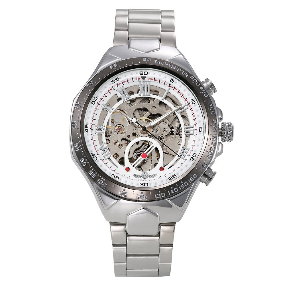 Men's Personality All-steel Hollow Automatic Mechanical Watch