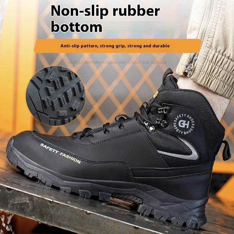 Anti-smashing And Anti-penetration Mountaineering Wear-resistant Waterproof Construction Site Safety Shoes