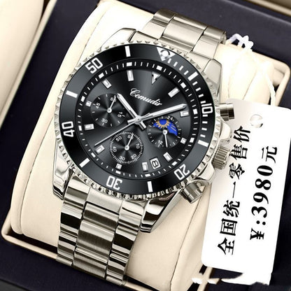 Three-eye Men's Luminous Waterproof Watch