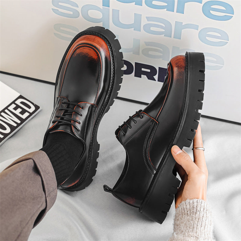 Men's Thick-soled Height-increasing Casual Leather Shoes